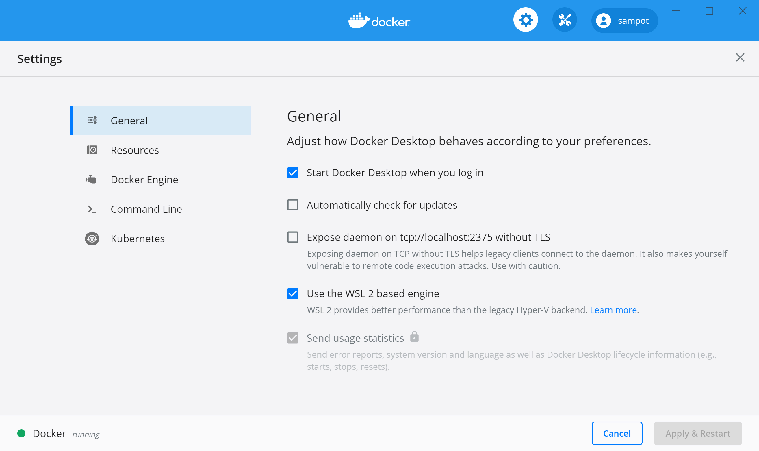 Docker desktop edge